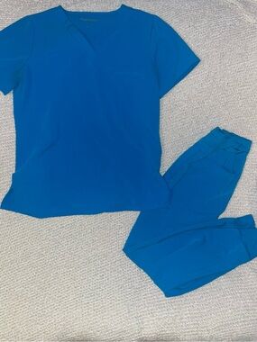Mandala Teal/Blue Scrub Set